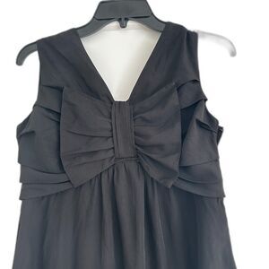 KAZO Bow Sleeveless Dress – Size S – Black Cocktail